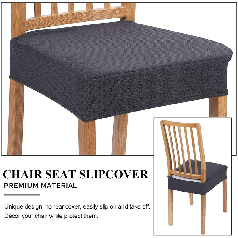 smiry Dining Chair Seat Covers, Jacquard Dining Chair Seat Protectors,