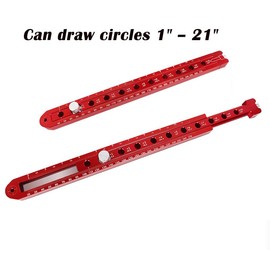 Aluminum Alloy Woodworking Compass for Circle/Arc Drawing，Metric/Imperial Carpenter Fixed-Point Marking Gauge Circle Marking Woodworking Compass Tool for Drawing Repeatable Arcs Circles