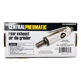 Central Pneumatic 1/4" Air Die Grinder rear exhaust compact 52847