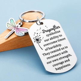 Easter Basket Stuffers Dragonfly Gifts for Women Friends Daughter, Inspirational Encouragement Gifts for Dragonfly Lovers, Birthday Christmas Stocking Stuffers for Women Adults, Cute Keychains