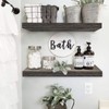 QEEIG Grey Floating Shelves Wall Shelf 24 inches Long Rustic