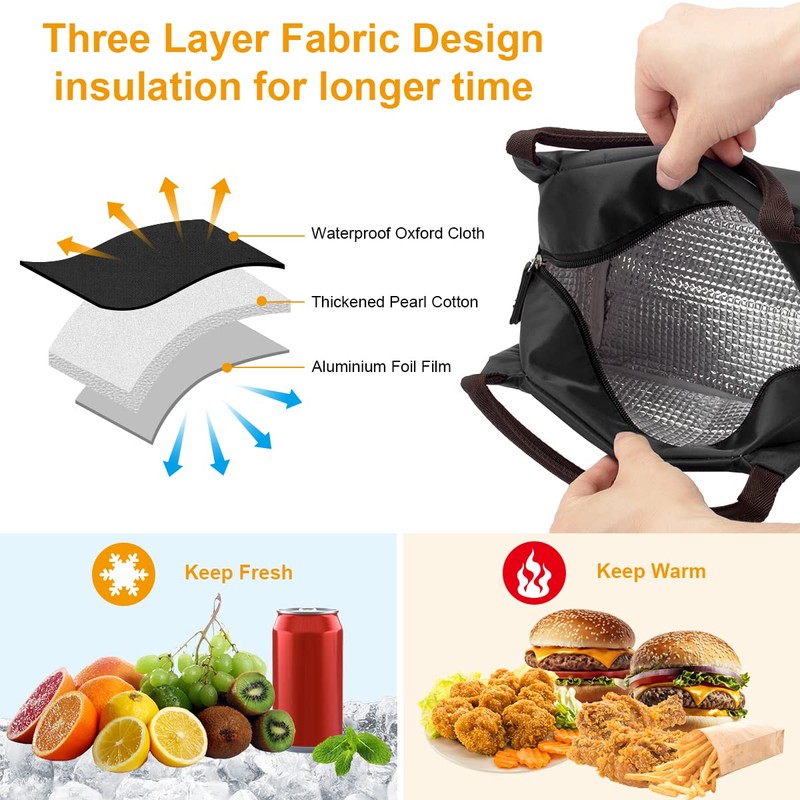 Philorn Insulating and Thermal Lunch Bag, Waterproof and Lightweight, for