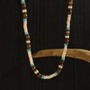 ONBRIG Puka Shell Necklace Mens Surfer Necklace Wooden Beaded Necklaces