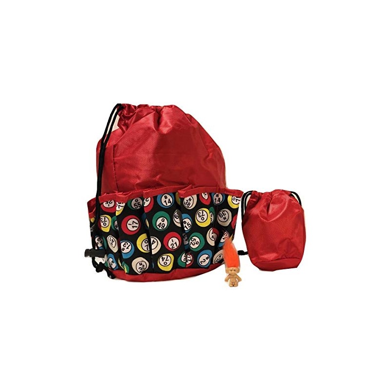 Bingo Dauber Bag- Bingo Balls Design (Blue) 10 Pocket w/Lucky