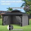 Pakunoda Gazebo Curtain Replacement Universal 4-Panel Sidewalls 10' X 13',