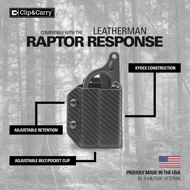 Clip & Carry Kydex Multitool Sheath for the Leatherman RAPTOR