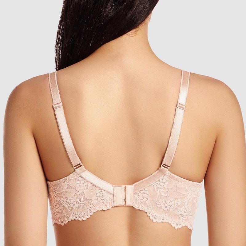 MELENECA Women's Plus Size Minimizer Bras Full Coverage Lace Unlined