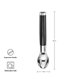 KitchenAid Classic Ice Cream Scoop, 8.6 inches, Black