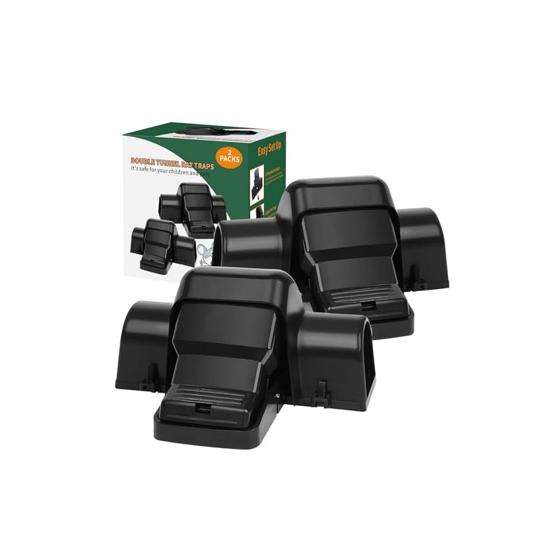 Dual-Entry Rat Traps – 2 Pack Covered Mouse Traps Prevent