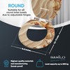 SANILO Wooden Toilet Seat with Soft Close [ROUND] - Decorative,