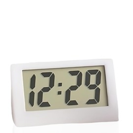 Mubuni Small Digital Travel Clock,Led Digital Electronic Clock,Portable Travel And Desk Clo/ck,Di/gital Cloc/k For Bedside Tr/avel,Le/d Tra/vel Clo/ck With Big Dig/it Display Bedroom(White)