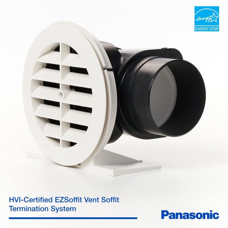 Panasonic EZSoffit Vent with Soffit Termination System for Optimized Airflow,