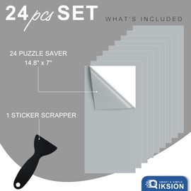 24 Puzzle Saver Sheets, Puzzle Glue Sheets for 1000-3000 Pieces, Preserve & Frame 4 x 1000 Pieces Jigsaw Puzzles