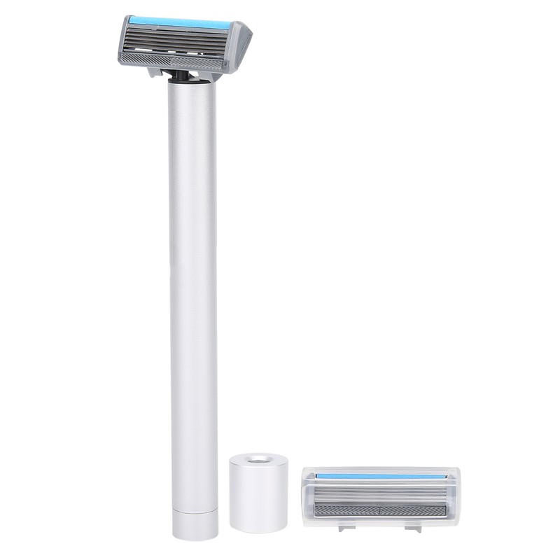 Men Electric Double Edge Razor Portable Adjustable Vibration Metal Shaver