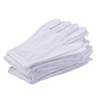 12Pcs/6 Pairs 8.27 Inches White Cotton Gloves Work Gloves One