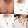Tgmatelo for Men's Cross Necklace, Silver/Gold/Black Men's Cross Necklace with