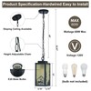 SendaLife Outdoor Pendant Lights for Porch, Deer Design Warm Amber