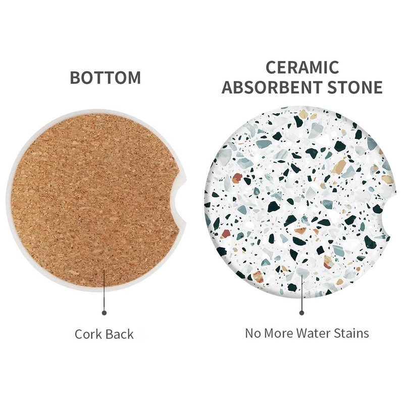 Britimes Car Coasters for Drinks Absorbent, 2 Pack Cup Holders,