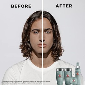 Kerastase Genesis Homme Spray De Force Espesante para el cabello para hombres, fortalecimiento y volumen, para cabello debilitado, 5.1 onzas líquidas
