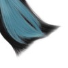 Doll Long Straight Wigs, Blue and Black Beautiful Color Heat
