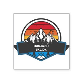 CafePress Monarch Ski Area Salida Colorado Sticker Square Bumper Sticker Car Decal