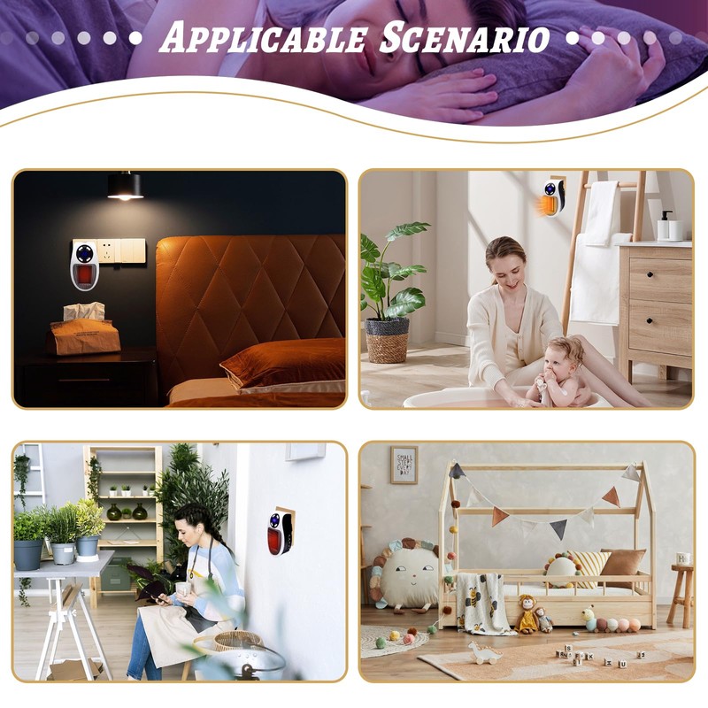 FainFun 500 W Socket Fan Heater, Mini Heater, Socket Heater,