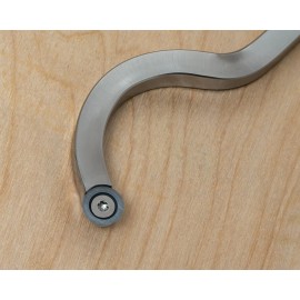 Simple Woodturning Tools Mid-Size Carbide Swan Neck Hollowing Wood Lathe Tool - Charcoal Translucent Handle