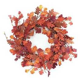 Melrose Oak Leaf Artificial Thanksgiving Wreath, 21-Inch