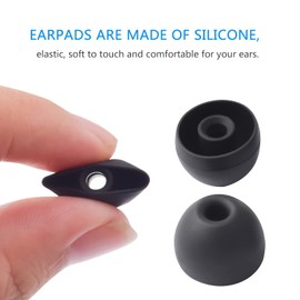 Replacement Silicone Eartips Earbuds Eargels for Beats by dr dre Powerbeats 3 PB2 Powerbeats1.0 Wireless Stereo Earphones (Black)