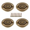 EIiegh 4 Pcs Ring Cabinet Handle,Oval Drop Swing Handles for