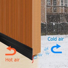 Bauihr Guardapolvo para Puerta Exterior, Protector Puerta Polvo, Atrapa Polvo para Puerta, Tira de Sellado para Puerta, Cubre Polvo para Puerta para Baño/Ventanas/Insectos/Aire/Poco Ruido(1M)