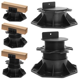 Adjustable Deck Support Pedestal, 10Pack Deck Foundation Support Base for Floating Deck Platform, Deck Blocks Adjustable Deck Plastic Supports Pedestal Paver 2-3/8" to 5-1/2" by MCCKLE