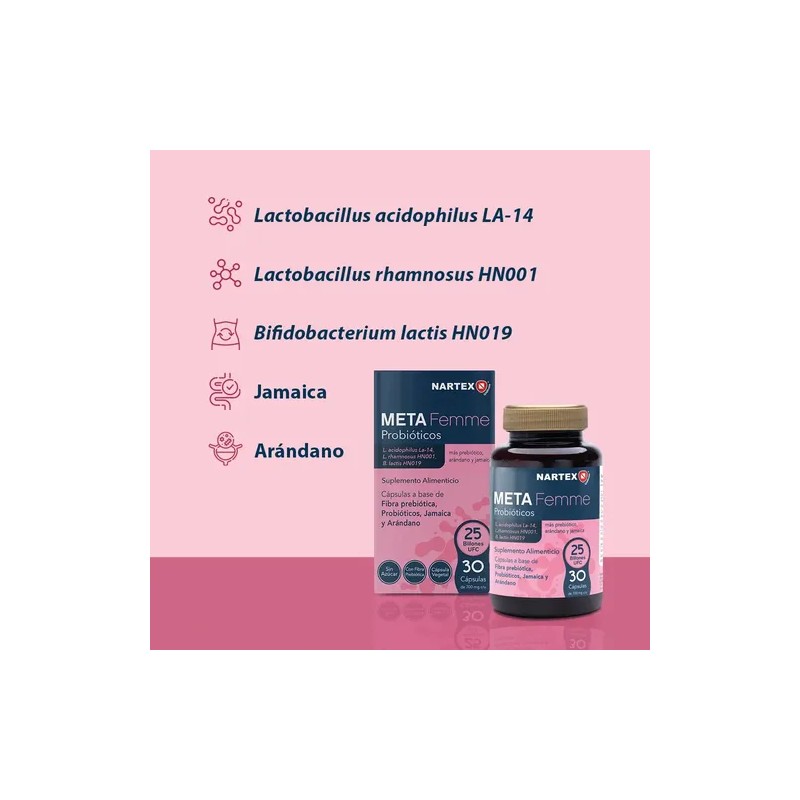 Probióticos Mujeres 25 Billones Ufc Meta Femme 30 Caps 2pack
