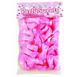 Party Sweets Pink Cross Buttermints by Hospitality Mints, Appx 300 mints, 7-Ounce Bags (Pack of 6)