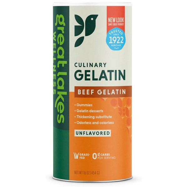 Great Lakes Wellness Culinary Beef Gelatin 454g - Unflavoured