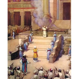 Catholic print picture - Temple of Solomon C - 8" x 10" ready to be framed