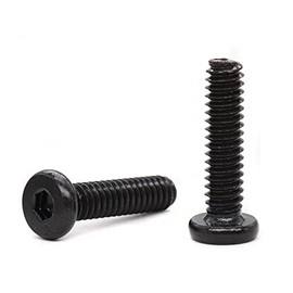 cSeao 20pcs Black 1/4-20 x 5/8" Socket Cap Screws Allen Head Bolts with One Hex Key