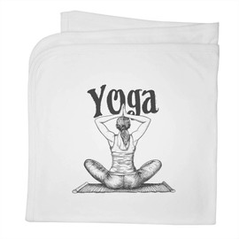 Azeeda 'Yoga with Yogi' Cotton Baby Blanket/Shawl (BY00034311)