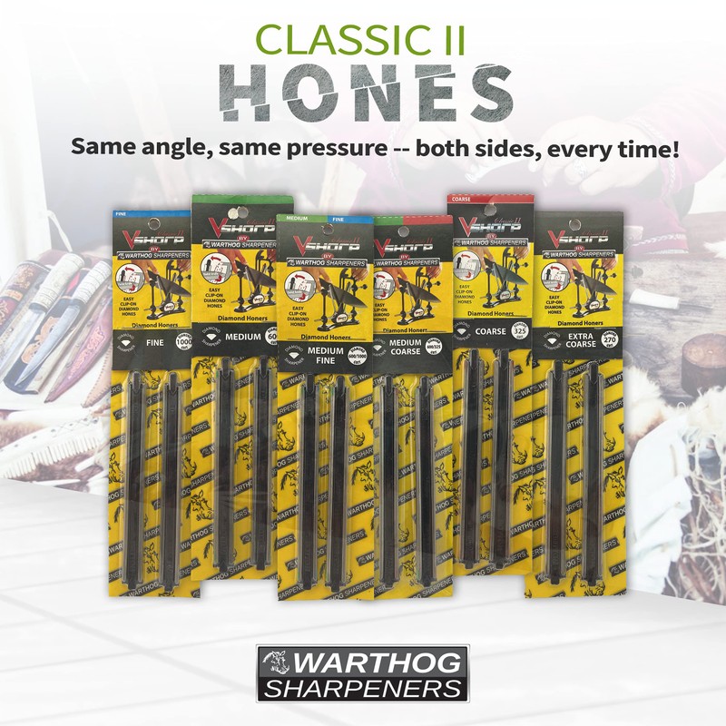 Warthog V-Sharp A4 Replacement Hones, MEDIUM 600 & COARSE 325
