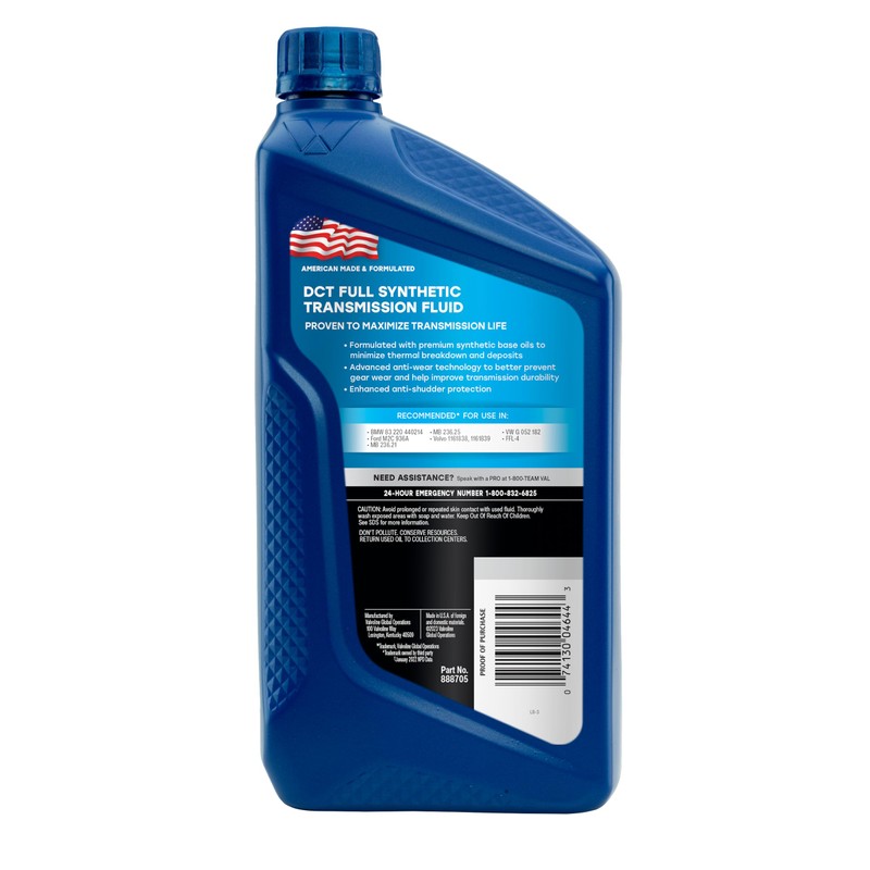 Valvoline Dual Clutch Transmission Fluid 1 Quart