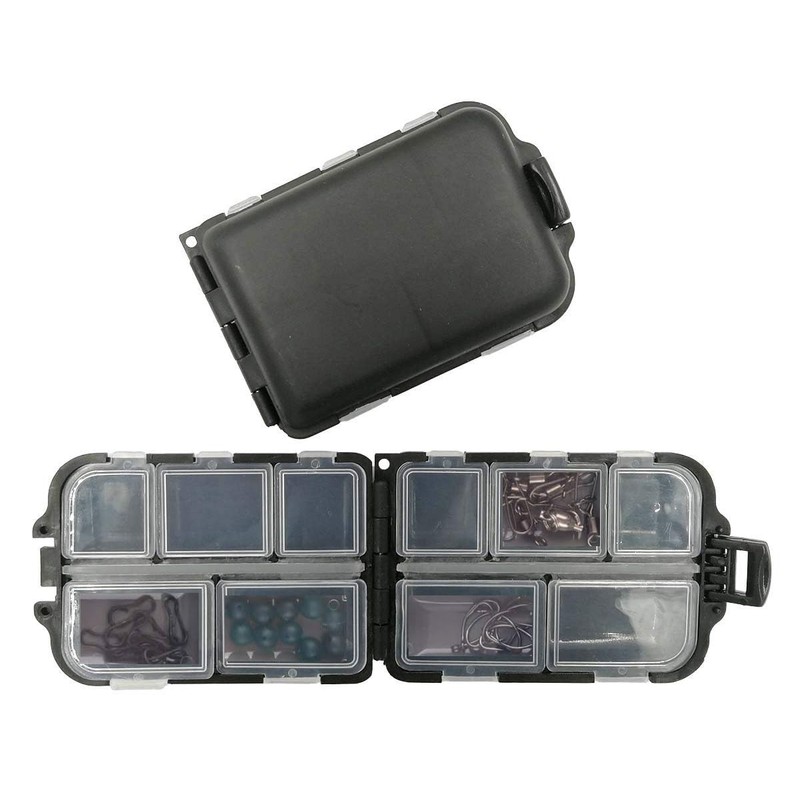 zalati Small Tackle Box 2pcs Portable Case with 10 Compartmentss