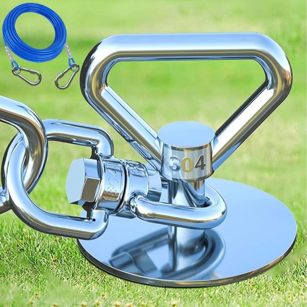 Catapamey Dog Tie Out Cable and Stake,with 30FT Heavy Duty