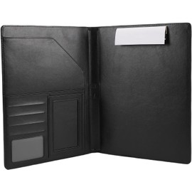 Yosoo Health Gear Portfolio Business, Carpeta Pequeña A4 de Material PU con Portapapeles, Ideal para Reuniones y Organización