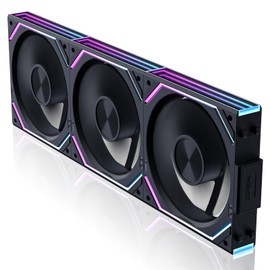 DS Wireless 120MM PC RGB Fans Computer Case Fans, 5V 3-PIN Connector PWM Cooling Fans with Controller for Cases CPU Liquid Coolers (3Pack, Black, KB Series)