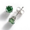 PARIKHS Round Cut Green Diamond Stud AAA Quality in White