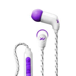 X-1 Audio H2O Women's Momentum Ultra Light In-Ear Headphones - White / Purple
