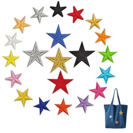 PAVIKE Star Patches, Star Patches, Boys, Girls, Stylish, Adult, 21 Pieces, Outdoor Character Patch Set, Cute, Large Quantity, Cute, Funny, Iron Embroidery, Patch Ranking patches