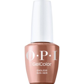 OPI GelColor Endless Sun-ner | Opaque Dark Neutral Crème UV Cure Gel Nail Polish | Vegan & HEMA Free, Long Lasting, High Shine