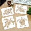 4Pcs Sea Turtle Wall Stencil Templates Reusable Plastic Turtle Pattern