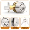 Probrico(5 Pack) Brushed Nickel Keyed Alike Single Cylinder Deadbolts (Combo